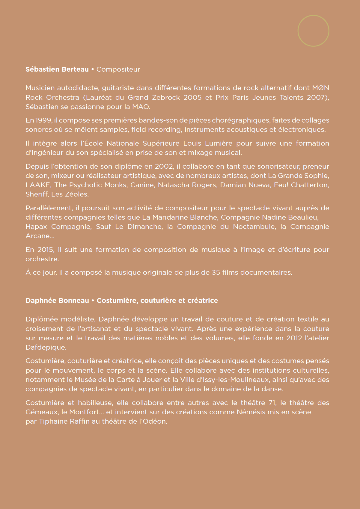 Spectacle • D'UN CORPS À L'AUTRE • Page 7